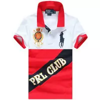 polo coton tee shirt pique slim fit classic lion king red